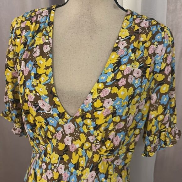 Diane Von Furstenberg 100% viscose floral print dress, US8 - Picture 4 of 9